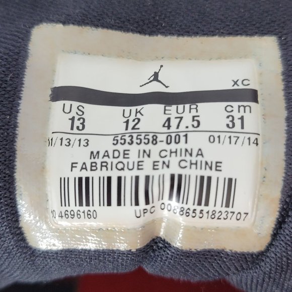 Nike Air Jordan 1 Retro Low 2014 Black Gym Red BRED 553558-001 US Size 13 - Picture 8 of 8